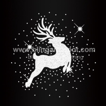 Deer Iron On Rhinestone Transfers Glitter Vinyl Deer Iron On Rhinestone Transfers Glitter Vinyl